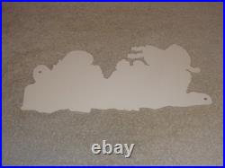 VINTAGE RATFINK DRINKS BEER With GORGEOUS WOMAN 14 ENAMEL METAL GASOLINE OIL SIGN