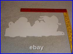 VINTAGE RATFINK DRINKS BEER With GORGEOUS WOMAN 14 ENAMEL METAL GASOLINE OIL SIGN