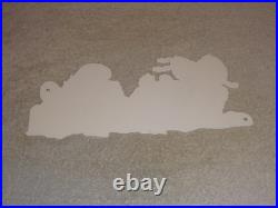 VINTAGE RATFINK DRINKS BEER With GORGEOUS WOMAN 14 ENAMEL METAL GASOLINE OIL SIGN