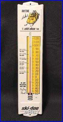 VINTAGE SKI-DOO SNOWMOBILE THERMOMETER EXCELLENT CONDITION SIGN ADVERTISING 60s