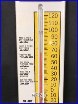 VINTAGE SKI-DOO SNOWMOBILE THERMOMETER EXCELLENT CONDITION SIGN ADVERTISING 60s