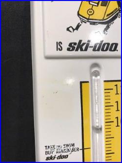 VINTAGE SKI-DOO SNOWMOBILE THERMOMETER EXCELLENT CONDITION SIGN ADVERTISING 60s