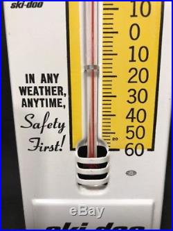 VINTAGE SKI-DOO SNOWMOBILE THERMOMETER EXCELLENT CONDITION SIGN ADVERTISING 60s