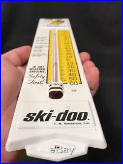 VINTAGE SKI-DOO SNOWMOBILE THERMOMETER EXCELLENT CONDITION SIGN ADVERTISING 60s