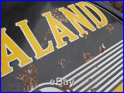 VINTAGE VERY RARE Paraland Motor Oil Round PORCELAIN Lollipop Advertising SIGN