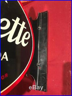 VIntage Antique GRAPETTE Soda Coke Advertising FLANGE Stout Sign Co. NEAR MINT