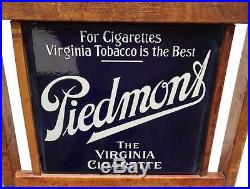 VTG 1920's Piedmont Cigarettes Porcelain Sign Advertising Folding Chair Mint