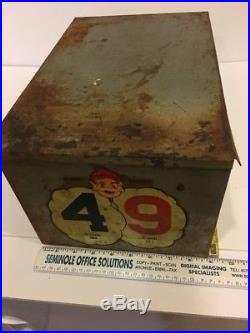VTG 1940's DURO DAN's BOAT NUMBERS & LETTERS DECALS, METAL DISPLAY CASE ORIGINAL