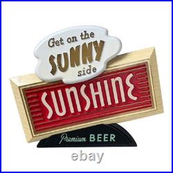 VTG 1950s 60s GET ON THE SUNNY SIDE Sunshine Premium 3D Beer Sign Reading Pa