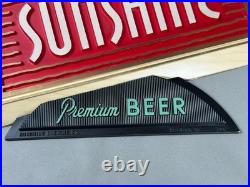 VTG 1950s 60s GET ON THE SUNNY SIDE Sunshine Premium 3D Beer Sign Reading Pa