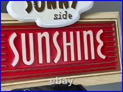 VTG 1950s 60s GET ON THE SUNNY SIDE Sunshine Premium 3D Beer Sign Reading Pa
