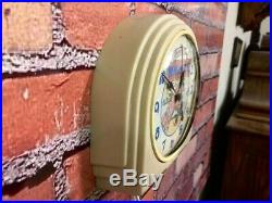 VTG 1950s DECO ADVERTISING TELECHRON VESS-WHISTLE SODA ELF DINER WALL CLOCK SIGN