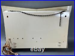 VTG 1950s SEAGRAMS 7 Crown Lighted Bar Sign Skiing Ski Resort Winter Scene
