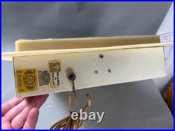 VTG 1950s SEAGRAMS 7 Crown Lighted Bar Sign Skiing Ski Resort Winter Scene