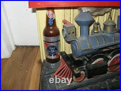 VTG 1961 Pabst Blue Ribbon Rocking Animated Train Advertising Bar Sign Light Up