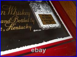 VTG 1970 WL Old Weller Antique Bourbon Ad Mirror Tray Stitzel Pappy Van Winkle
