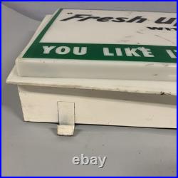 VTG 7 Up Light Advertising Sign Display Fresh up with 7up Hanging Liquor Store