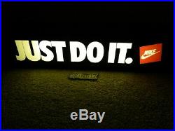 VTG 80s NIKE JUST DO IT STORE DISPLAY LIGHT SIGN RARE 26 red white black dunk