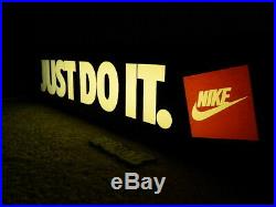 VTG 80s NIKE JUST DO IT STORE DISPLAY LIGHT SIGN RARE 26 red white black dunk