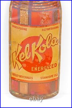 VTG Kel Kola Advertising Tin Sign Cola Kelly Beverages Bottle Stanhope NJ 29