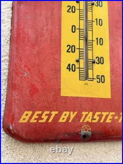 VTG Royal Crown Cola RC Thermometer Sign Best By Taste Test Red Yellow Arrow VTG Royal Crown Cola RC Thermometer Sign Best By Taste Test Red Yellow Arrow