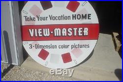 View Master- Huge Advertising Metal Sign, Vintage, 48 Inches Across-MERCANTILE