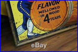 Vintage 10' ORIGINAL Vernors Tin Advertising Soda POP 1940's embossed Sign RARE