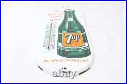 Vintage 14 Porcelain 7 UP Soda Thermometer Sign 7 Up Advertising