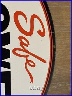 Vintage 16 Bowes Seal Fast Tire Service Gas Oil Metal Advertising Sign