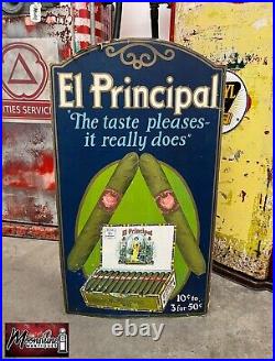 Vintage 1920's EL PRINCIPAL CIGARS Advertising Sign Cardboard Store Display