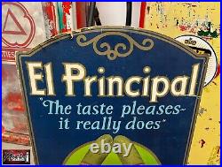 Vintage 1920's EL PRINCIPAL CIGARS Advertising Sign Cardboard Store Display