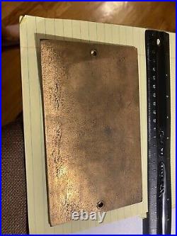 Vintage 1929 Brass Plate Placard Stirling Boiler By Babcock & Wilcox Barberton