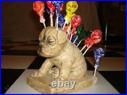 Vintage 1930's Morses Pure Pop Lollipop Candy Bull Dog Store Display Sign