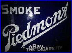 Vintage 1930's Piedmont Cigarette Porcelain 2 Sided Tobacco Sign