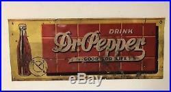Vintage 1930s Dr. Pepper Good For Life 10 2 4 Soda Advertising Sign 29