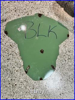 Vintage 1930s Original Oilzum Motor Oil Sign very Heavy Steel 24X24