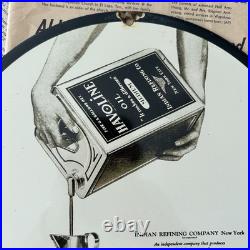 Vintage 1934 Havoline Oil Refining Company 12 Inch Porcelain Enamel Sign