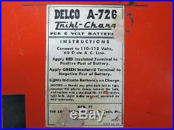 Vintage 1940 1950 Original AC Delco Dealership Battery Charger Sign GM Wall Art