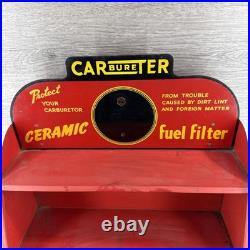 Vintage 1940's Carter Carbureter Parts Chevrolet Ford 22 Metal Cabinet Sign