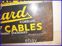 Vintage 1940's Packard Battery Cables Display metal Tin Sign 20 X 8