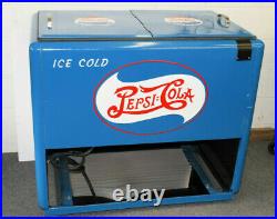 Vintage 1940's Pepsi Cola Ice Cooler Double Dot Hand Painted Restored with Opener