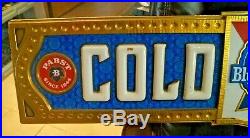 Vintage 1940s 50s Era Pabst Blue Ribbon COLD BEER Bar Advertising Sign 48 X 10