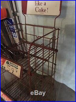 Vintage 1940s Coca Cola Wire Display Rack Coke Sign Advertising Rare Style