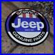 Vintage-1941-Jeep-Service-Genuine-Parts-Accessories-Porcelain-Gas-Oil-Sign-01-weo