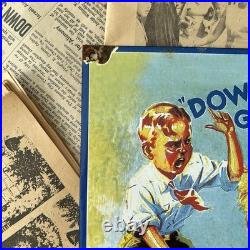 Vintage 1946 Gilmore Blu-green Gasoline 8x12 Inches Porcelain Enamel Sign