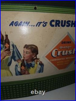 Vintage 1948 Orange Crush Cardboard Advertising Sign Crushy Store Display RARE Vintage 1948 Orange Crush Cardboard Advertising Sign Crushy Store Display RARE