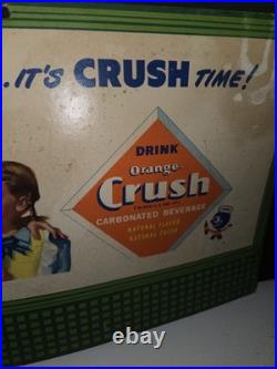 Vintage 1948 Orange Crush Cardboard Advertising Sign Crushy Store Display RARE Vintage 1948 Orange Crush Cardboard Advertising Sign Crushy Store Display RARE