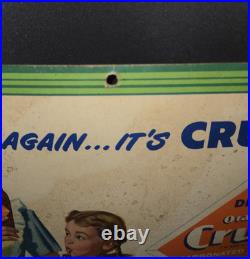 Vintage 1948 Orange Crush Cardboard Advertising Sign Crushy Store Display RARE Vintage 1948 Orange Crush Cardboard Advertising Sign Crushy Store Display RARE