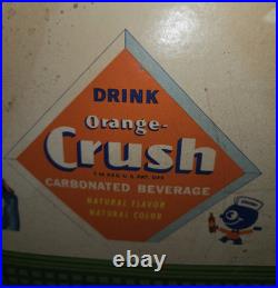 Vintage 1948 Orange Crush Cardboard Advertising Sign Crushy Store Display RARE Vintage 1948 Orange Crush Cardboard Advertising Sign Crushy Store Display RARE