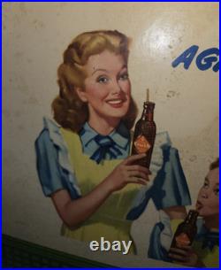 Vintage 1948 Orange Crush Cardboard Advertising Sign Crushy Store Display RARE Vintage 1948 Orange Crush Cardboard Advertising Sign Crushy Store Display RARE